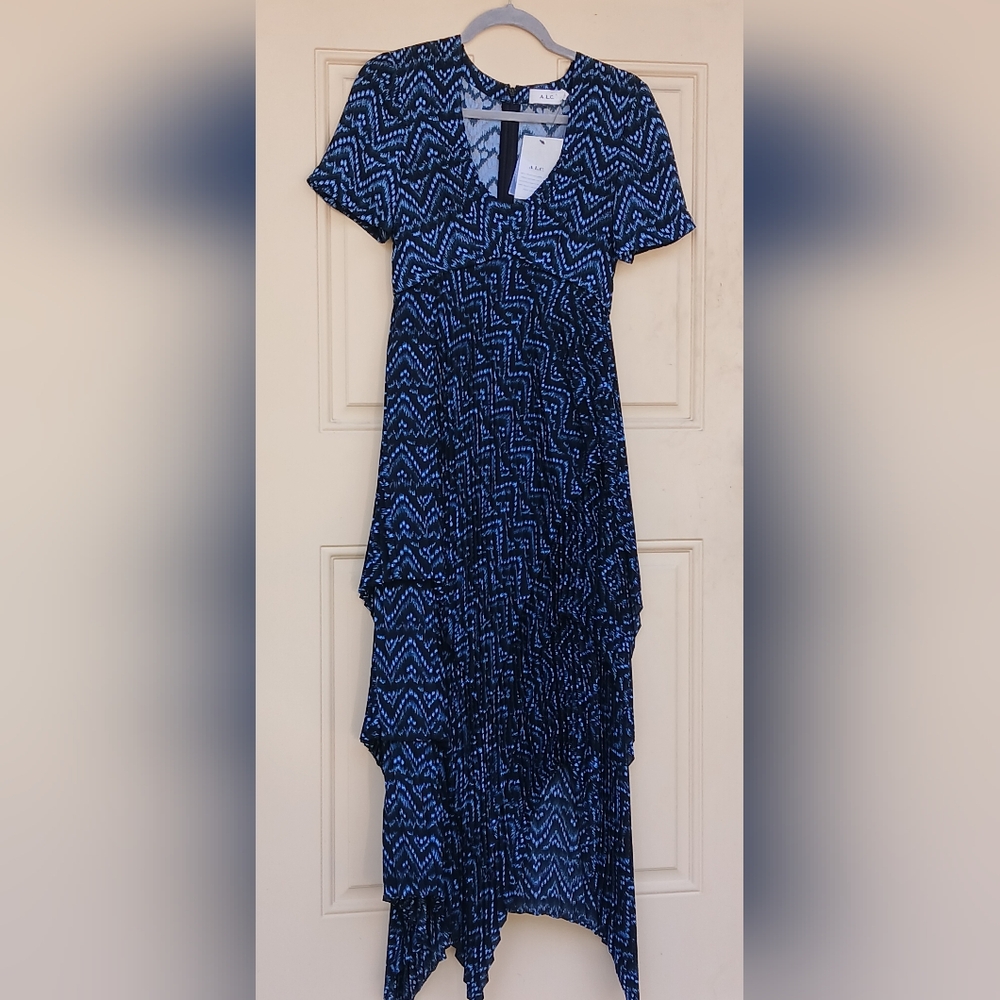 A.L.C Blue Retro Patterned Dress